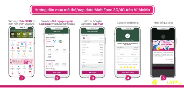 Cách mua mã thẻ data mobi qua ví momo