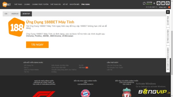 Download 188bet cho máy tính và điện thoại đơn giản nhất