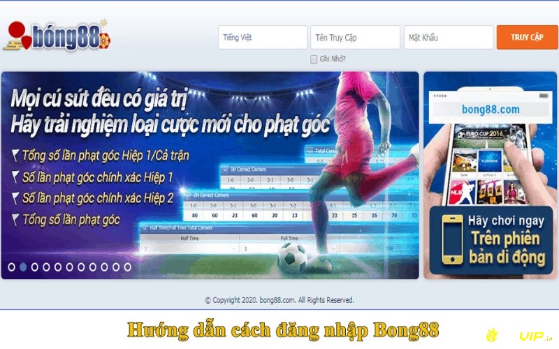 Đăng nhập từ đường link vào Bong88