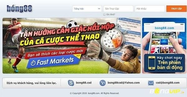 Giao diện nhà cái b88 (bong88) thiết kế đẹp, thân thiện với người dùng