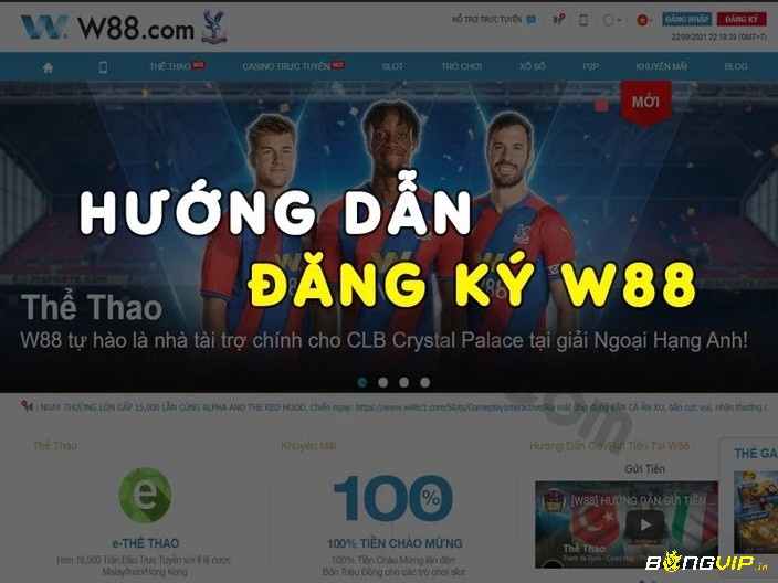 W88 pc- Hướng dẫn lập tài khoản trên PC