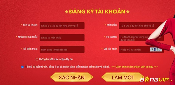 Đăng ký tài khoản cực kỳ đơn giản và nhanh chóng trên cổng game