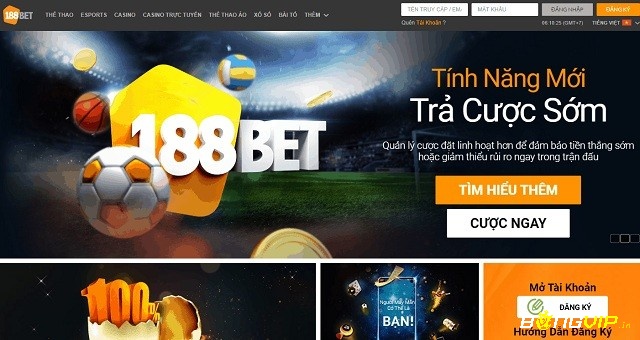 Sport 188bet là nơi tụ tập của nhiều sản phẩm cá cược thể thao trực tuyến