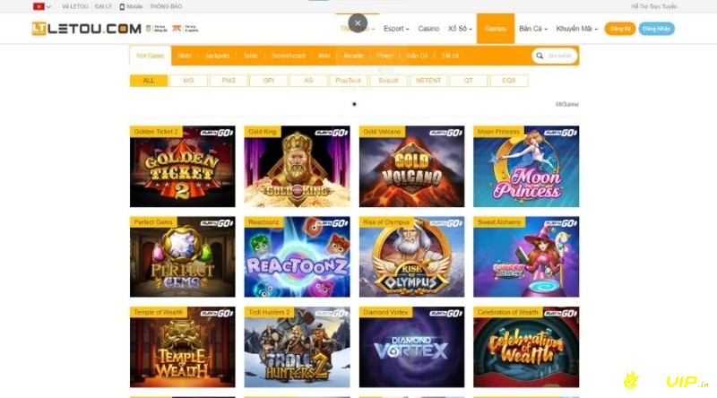 Slot game Letou luôn đa dạng và có tỷ lệ nổ cao