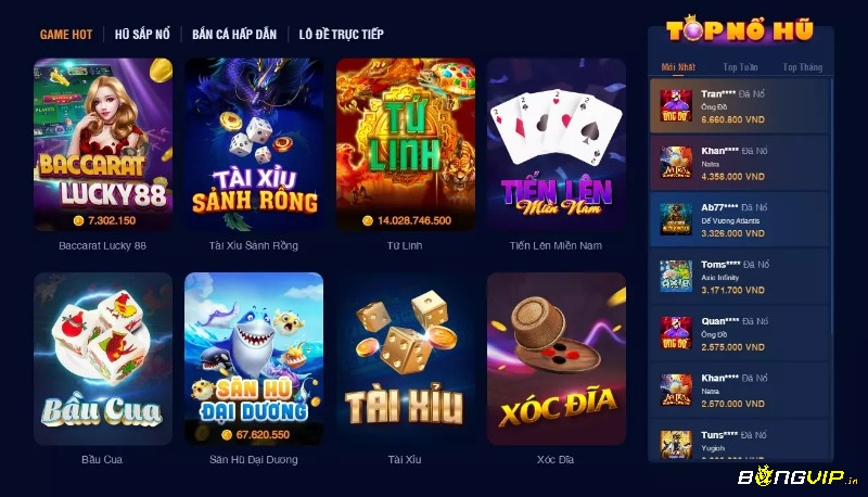 Ngoài bóng đá nhacai88 cũng cung cấp game bài, nổ hủ