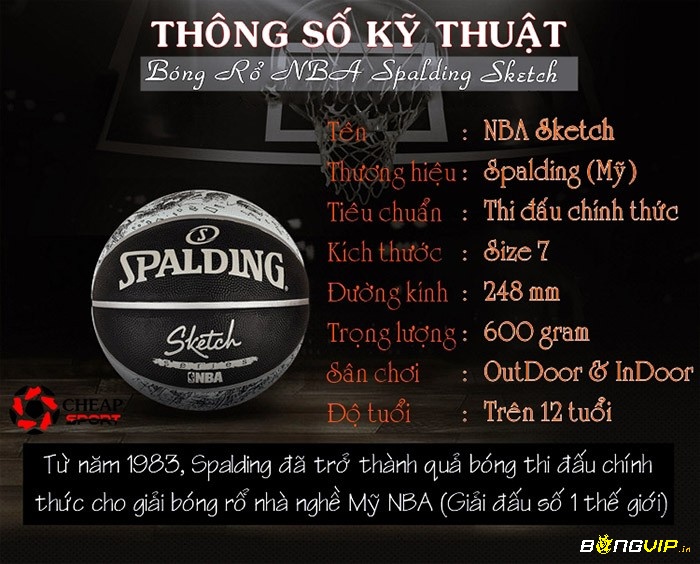 Thông số kỹ thuật của bóng rổ