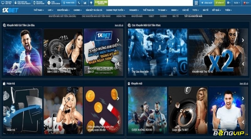 Vn1xbet cung cấp các phòng cá cược cho nhiều môn thể thao