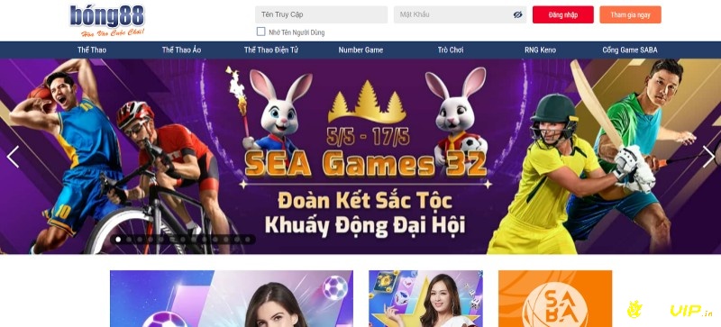 Hình ảnh cổng game Bóng 88 khi truy cập bong 8899.com