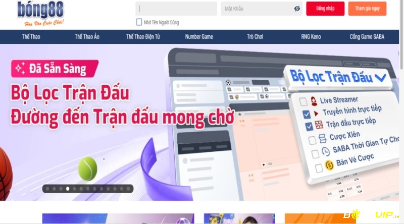 Thiết kế giao diện bong888.com vô cùng hợp lý