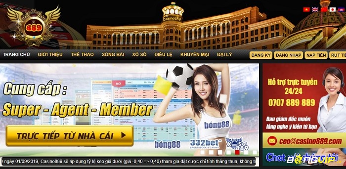 Dịch vụ tối tân tại Casino889 net casino