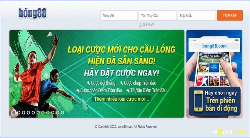 Trang web Cuocba com có đầy đủ các trò chơi và tính năng như Bong88