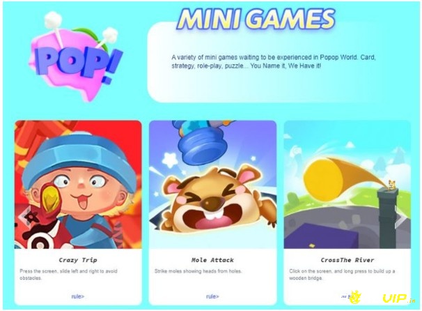 Mini game hấp dẫn có trên popop world