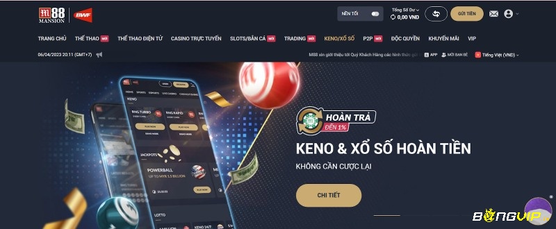 Keno/ xổ số tại M88