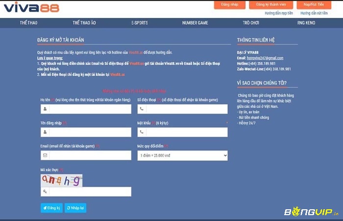 Cách đăng ký tài khoản tham gia Vi 88 net cực đơn giản
