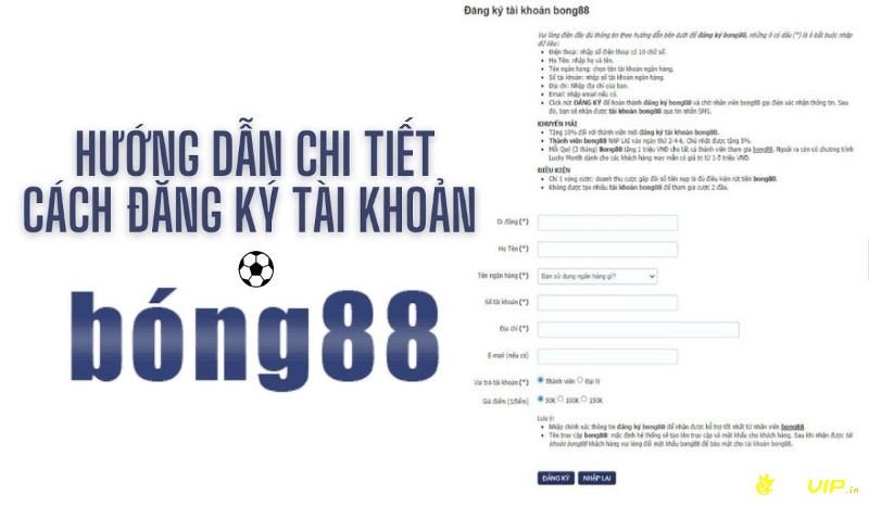 Đăng ký tài khoản cá cược Bong88 thông qua link 556688.net rất đơn giản