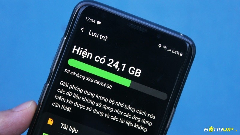 Hãy chuẩn bị bộ nhớ trước khi tiến hành tải app Wibo88