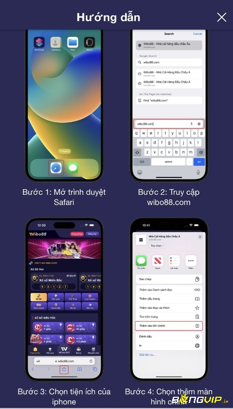 Thực hiê tải app Wibo88 cho IOS theo hướng dẫn 